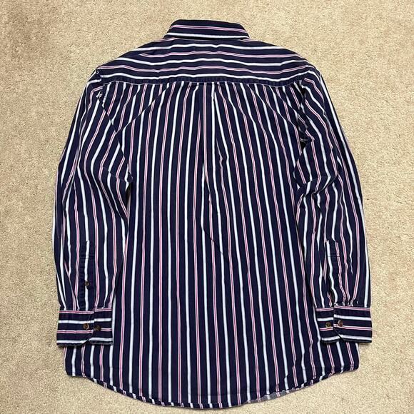 Vintage Chereskin Sportswear Navy/Red Striped Button Up Large - Picture 3 of 5